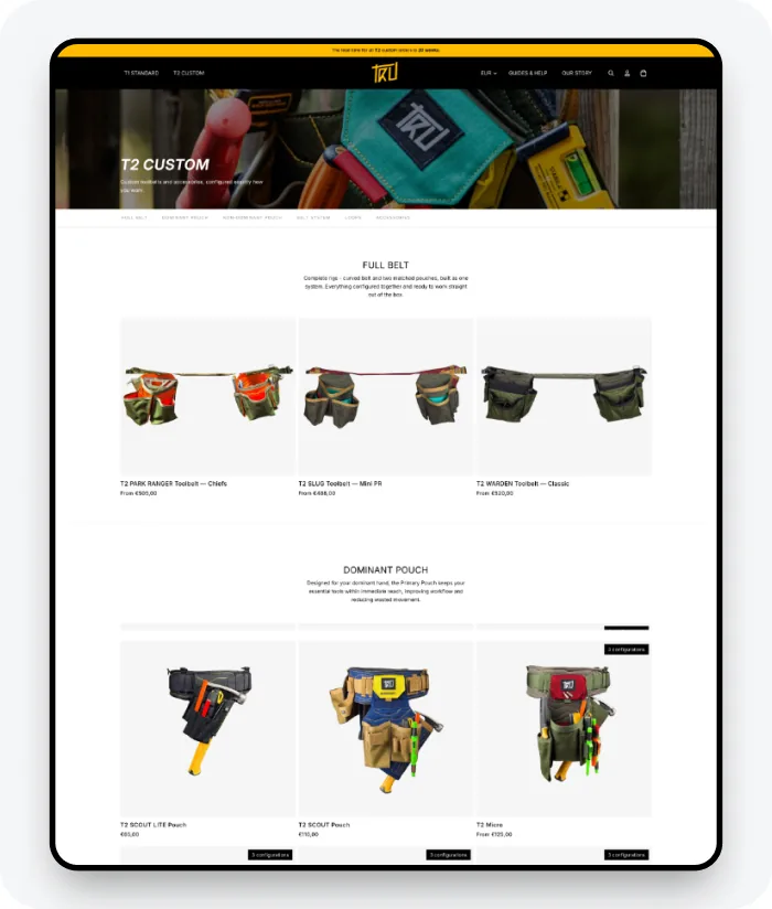 T2 catalogue page