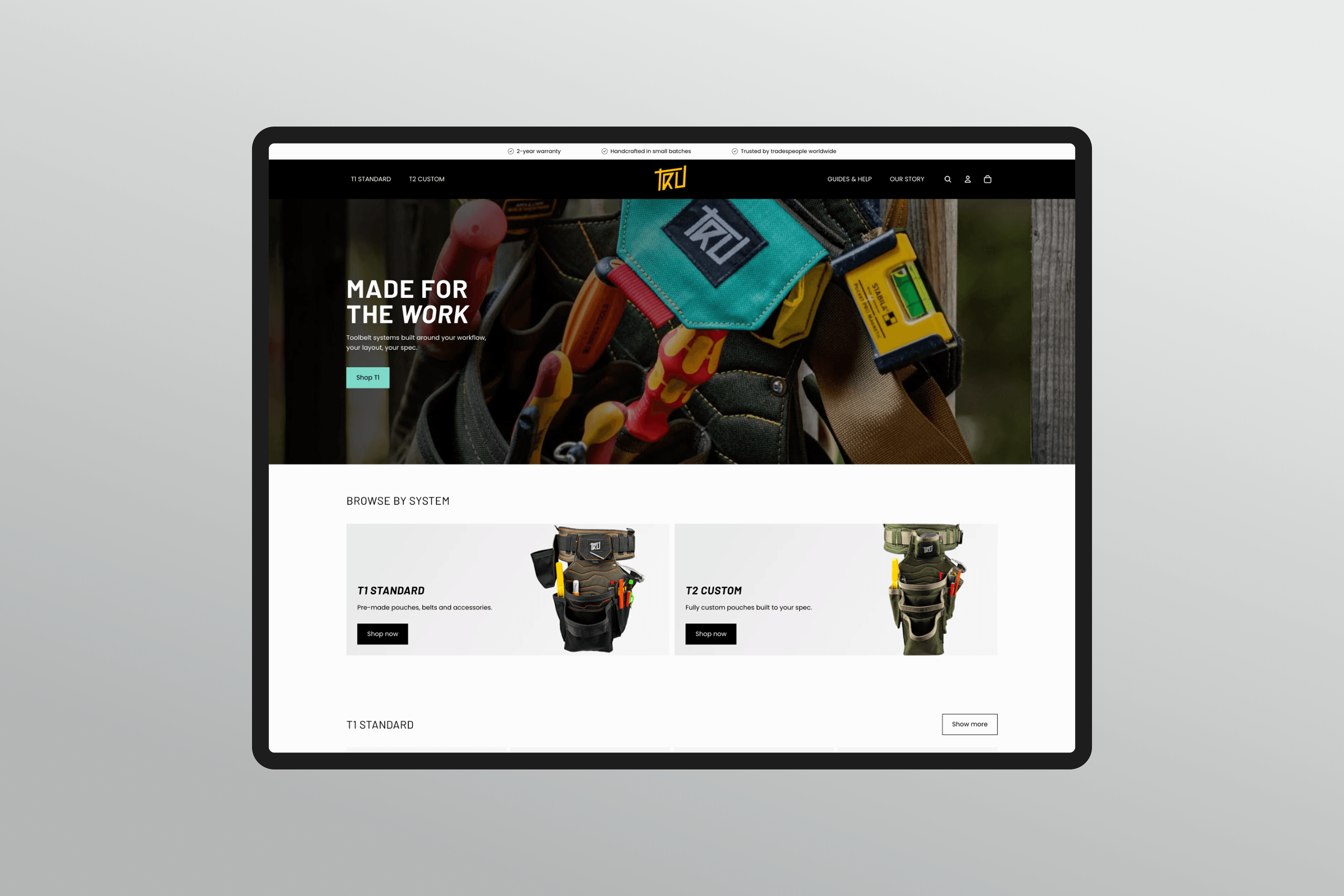 TruGear store overview