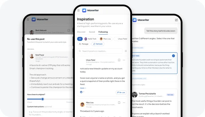 Maxwriter app on mobile